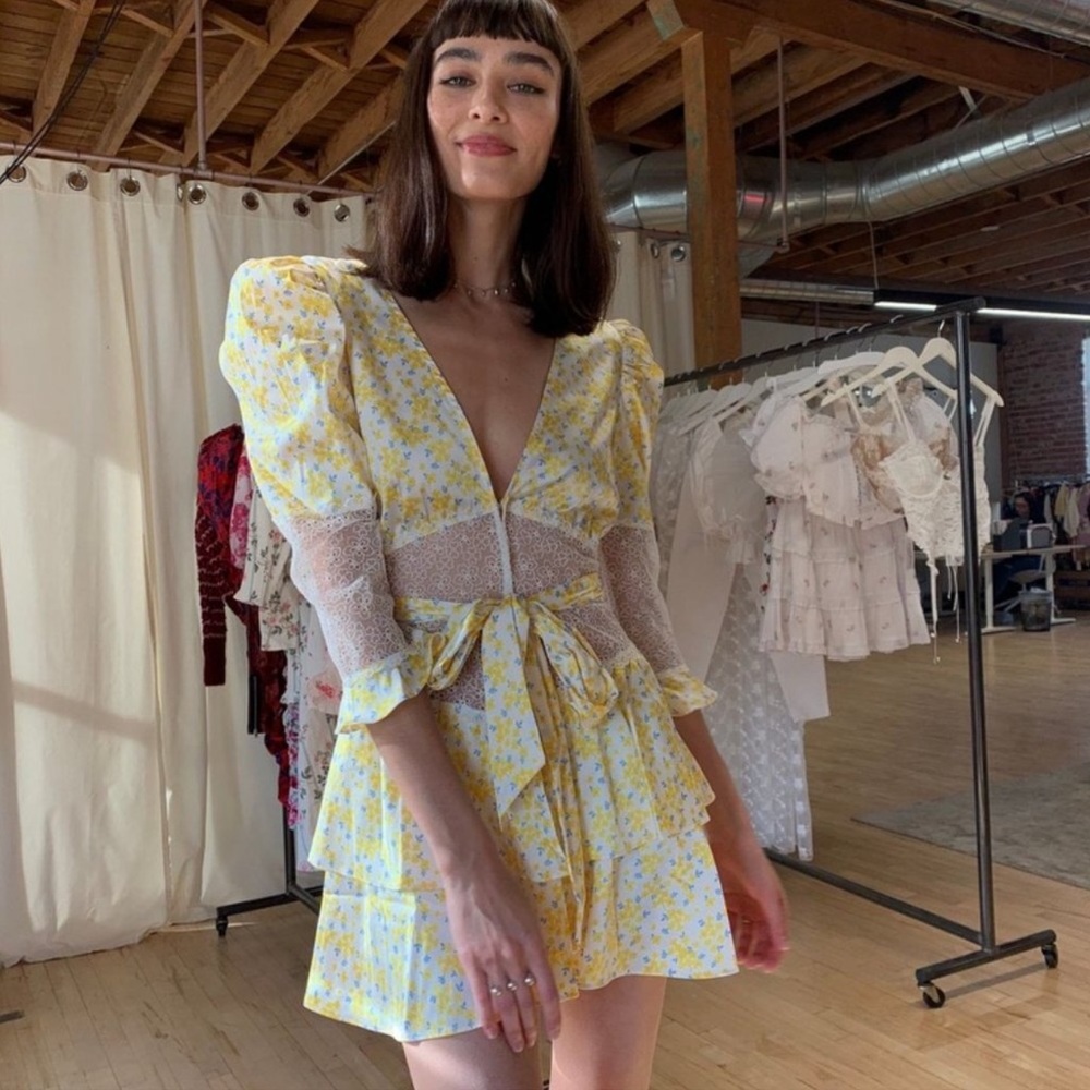NWT For Love & Lemons x Victoria’s Secret Daffodil Robe Dress Sold Out
